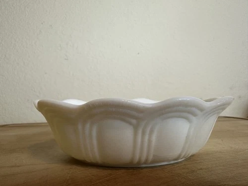 Vintage Fenton Milk Glass Candy/Trinket Dish Only - 5 1/2” x 4” x 1 1/2”