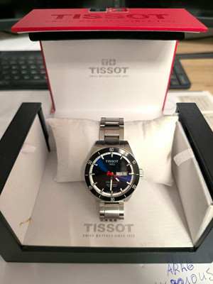 Tissot PRS 516 Herren Automatik Uhr Edelstahl silber, Datum/Tag, Box