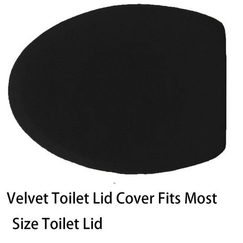 Memory Foam Bath Mat Set, 4 Piece with Toilet Lid Cover and Rug, Black - Bild 4 von 5