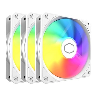 COOLERMASTER MF120 LITE ARGB 3-PACK FAN KIT (WHITE) - NEW