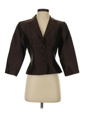 Kay Unger Women Brown Silk Blazer 2