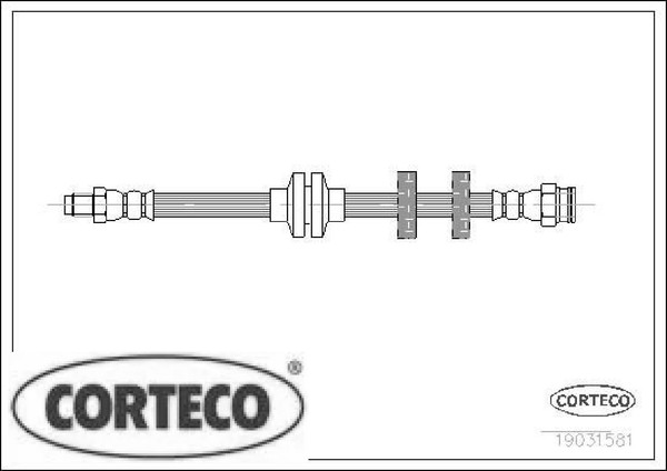 Corteco 19031581 Bremsschlauch Vorderachse Hinterachse Vorne Hinten-image