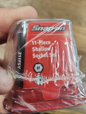 Snap-on 3/8'' drive 1/4'' thru 7/8'' 6-point Shallow Socket Set 211FSY USA SEALed