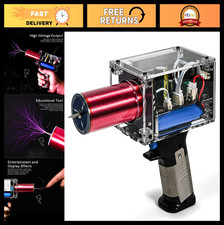 Handheld Mini Tesla Coil Gun - Portable Rechargeable Arc Generator, 10000x Safe