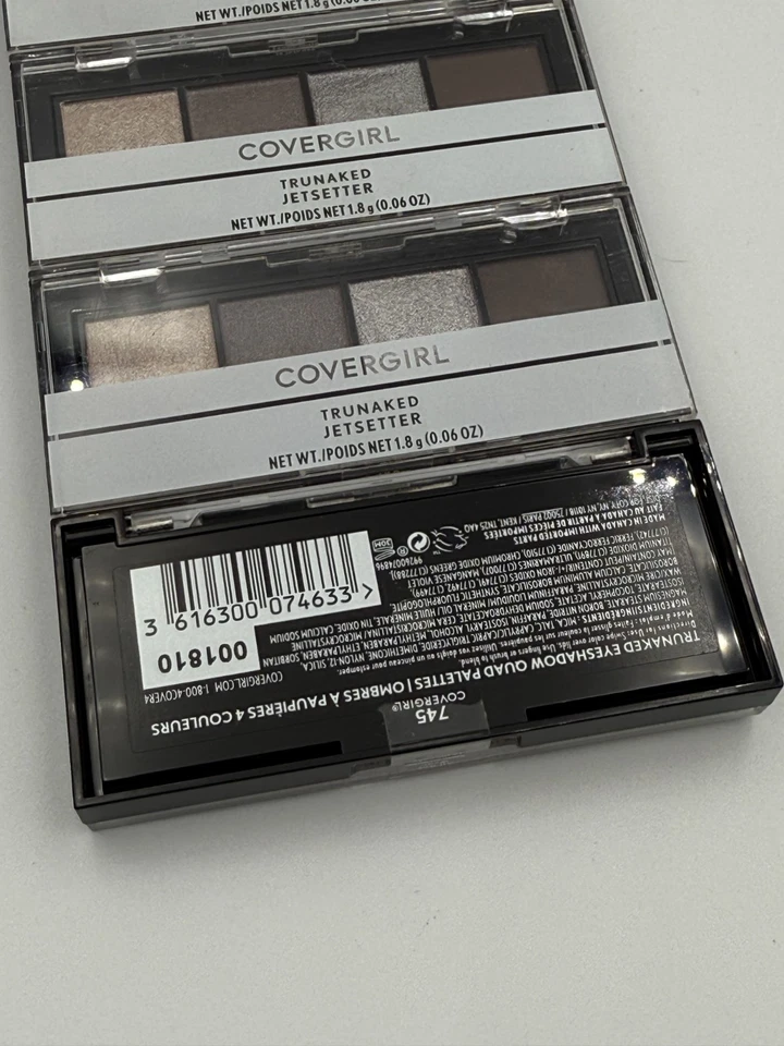 4 PACK CoverGirl TruNaked Eyeshadow Quad Palette #745 Jetsetter 0.06oz NEW - Image 3 of 4