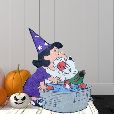 36 Inch Peanuts Halloween Lucy and Snoopy Bobbing for Apples Holiday Outdoor LED