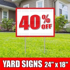 40 OFF Yard Sign with H-Stakes Lawn Sign Clearance Sale Big Discount Holiday