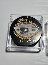 ROD BRIND’AMOUR SIGNED PUCK 1992 First ALLSTAR GAME FLYERS HURRICANES cojo COA