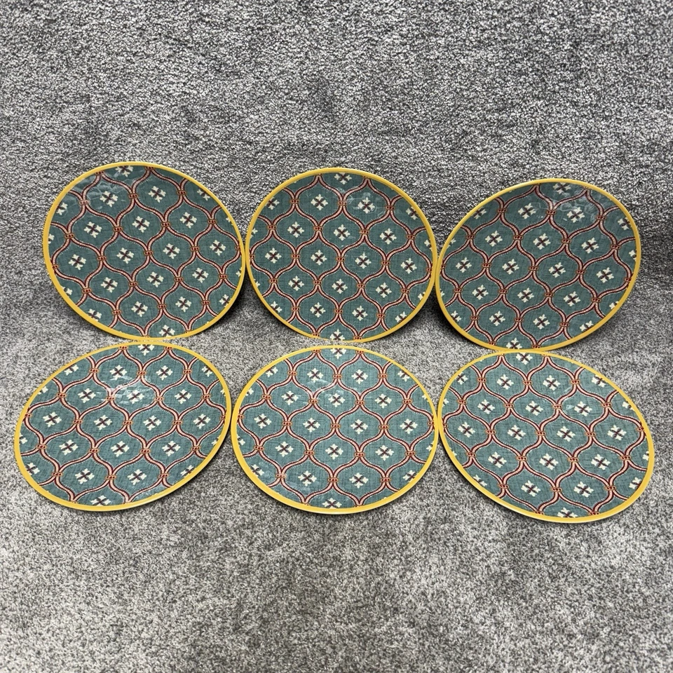 Juego de 12 platos de melamina Better Homes and Gardens 6 ensaladas 6 cenas boho eclécticas Foto 2 de 4