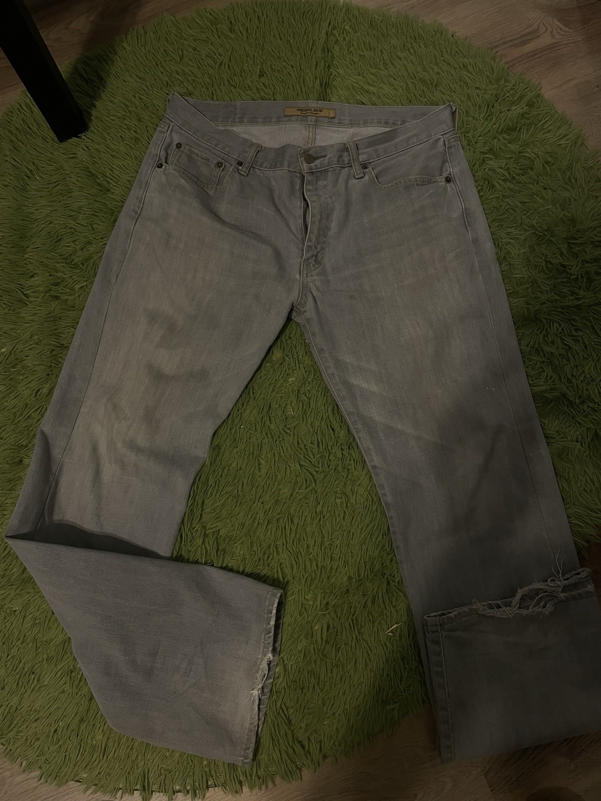 ORIGINAL BASIC Gray Light Wash Straight Fit Men's… - image 1