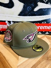 New Era 2022 Hat Club Pink Martini Travis Medium Olive Toronto Blue Jay 7 1/4