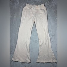 Vintage Havana Crossover Waist Peach Cream Beachy Flare Casual Sweatpants Medium
