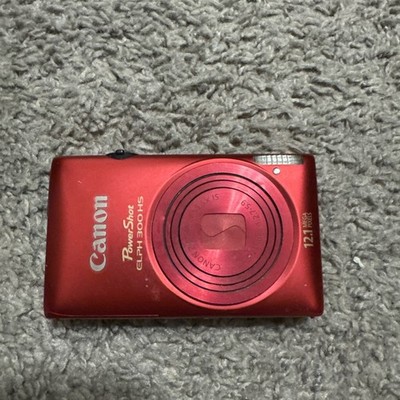 CANON POWERSHOT ELPH 300 HS DIGITAL CAMERA RED No Battery TESTED