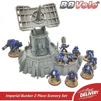 BB-VELO Imperial Bunker Silo Vox Tower Set For Wargaming 28mm Terrain Scenery