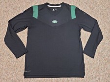 New York Jets Shirt Mens Large Black Green Dri Fit Performance Team Issue NFL