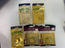 Lot of 5 RJ11 Duplex Connector 1 Male to 2 Female - White