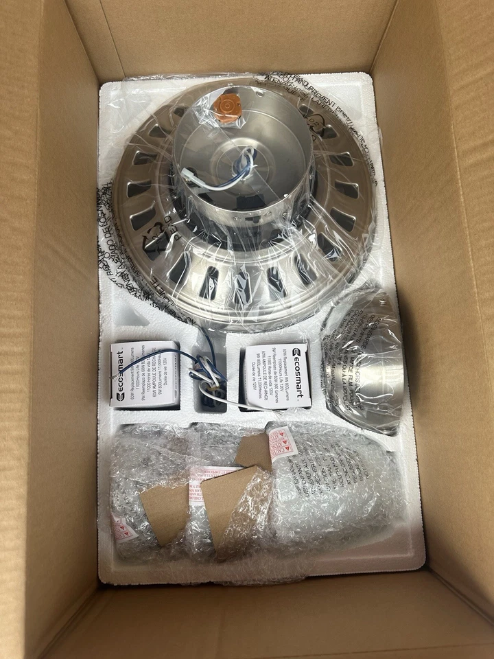 Hampton Bay Rockport 52 in. LED Brushed Nickel DisplayCeiling Fan Missing Motor - Image 3 of 4