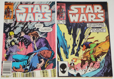 1985 MARVEL STAR WARS #99 #101 VF- LOW 1ST PRINT ISSUE COMIC BOOK LUKE HAN SOLO