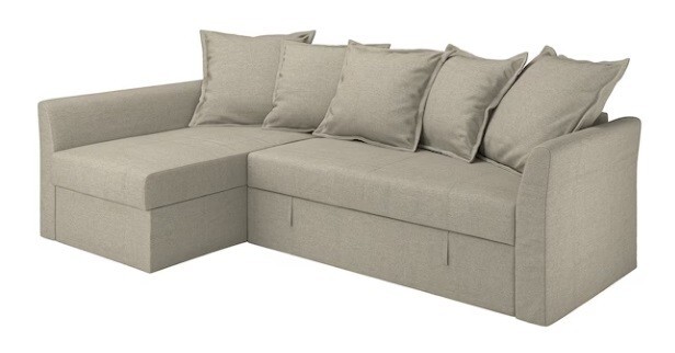 Brand New IKEA HOLMSUND Cover for corner sofa-bed, Borgunda beige 