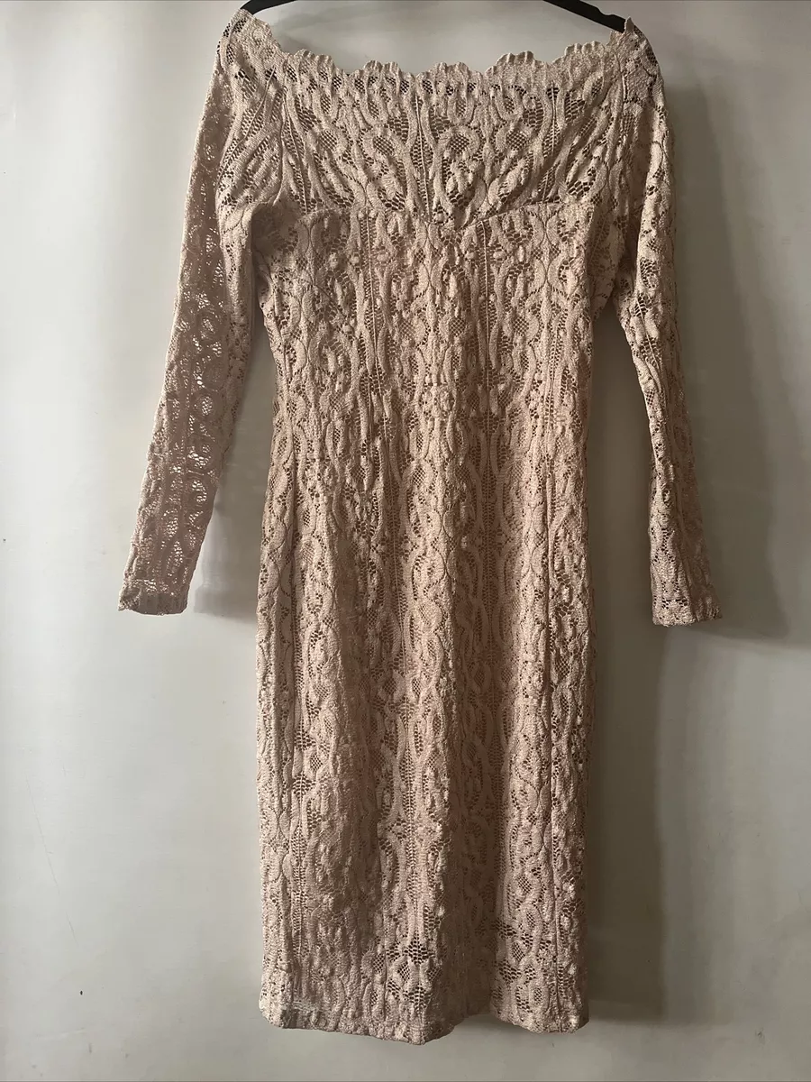 Rose gold top mid length dress