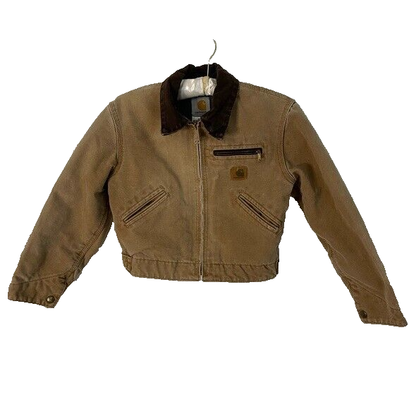 VINTAGE 1990s Carhartt Detroit Collared Fleece Line Jacket J97