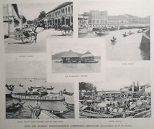 Mit Der World's Transportation Commission, Singapore - Harper's Weekly, Ca 1890
