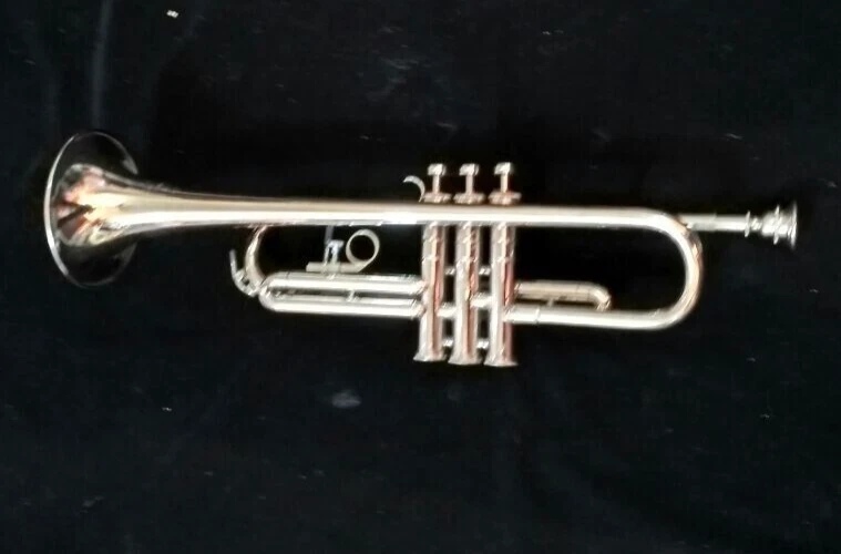 Tromba modello professionale strumenti jazz per orchestra argento cromato lucido - Immagine 3 di 4