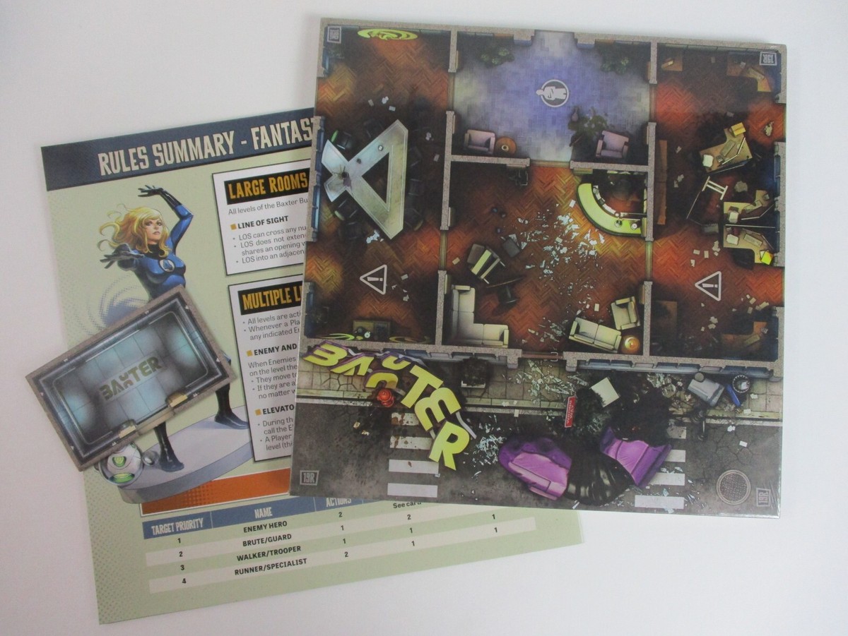 ZOMBICIDE: Marvel Zombies FANTASTIC 4 MAP TILES & RULEBOOK C