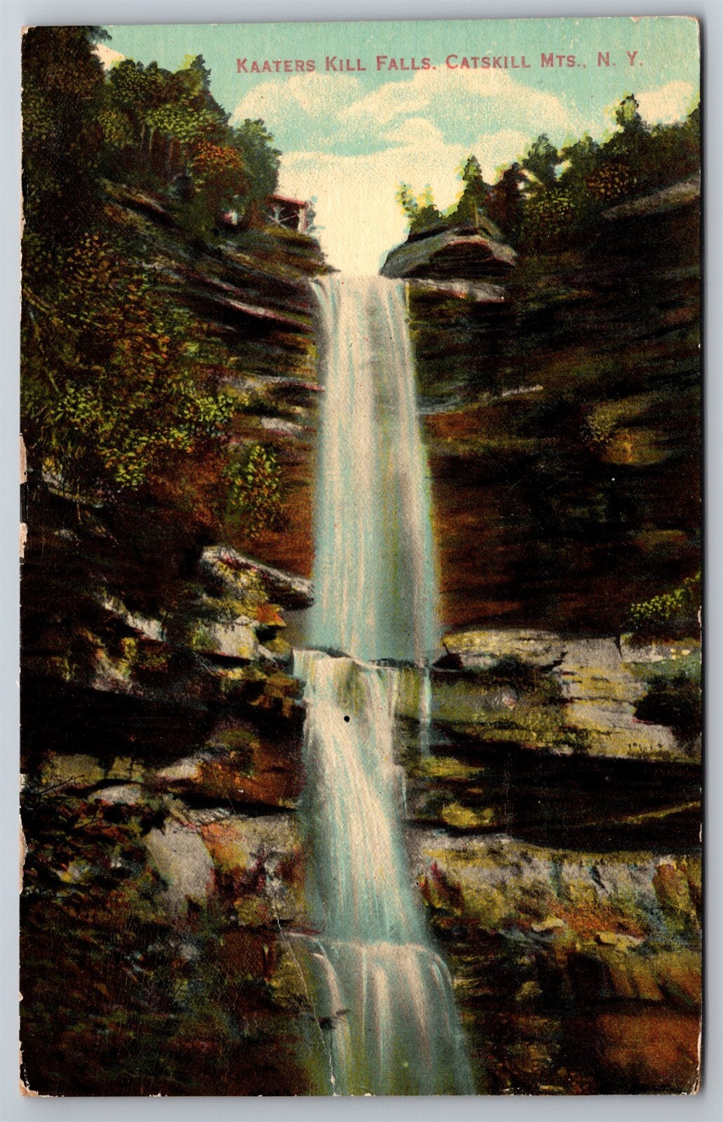 Kaaters Kill Falls Catskill Mountains NY C1914 Postcard R20