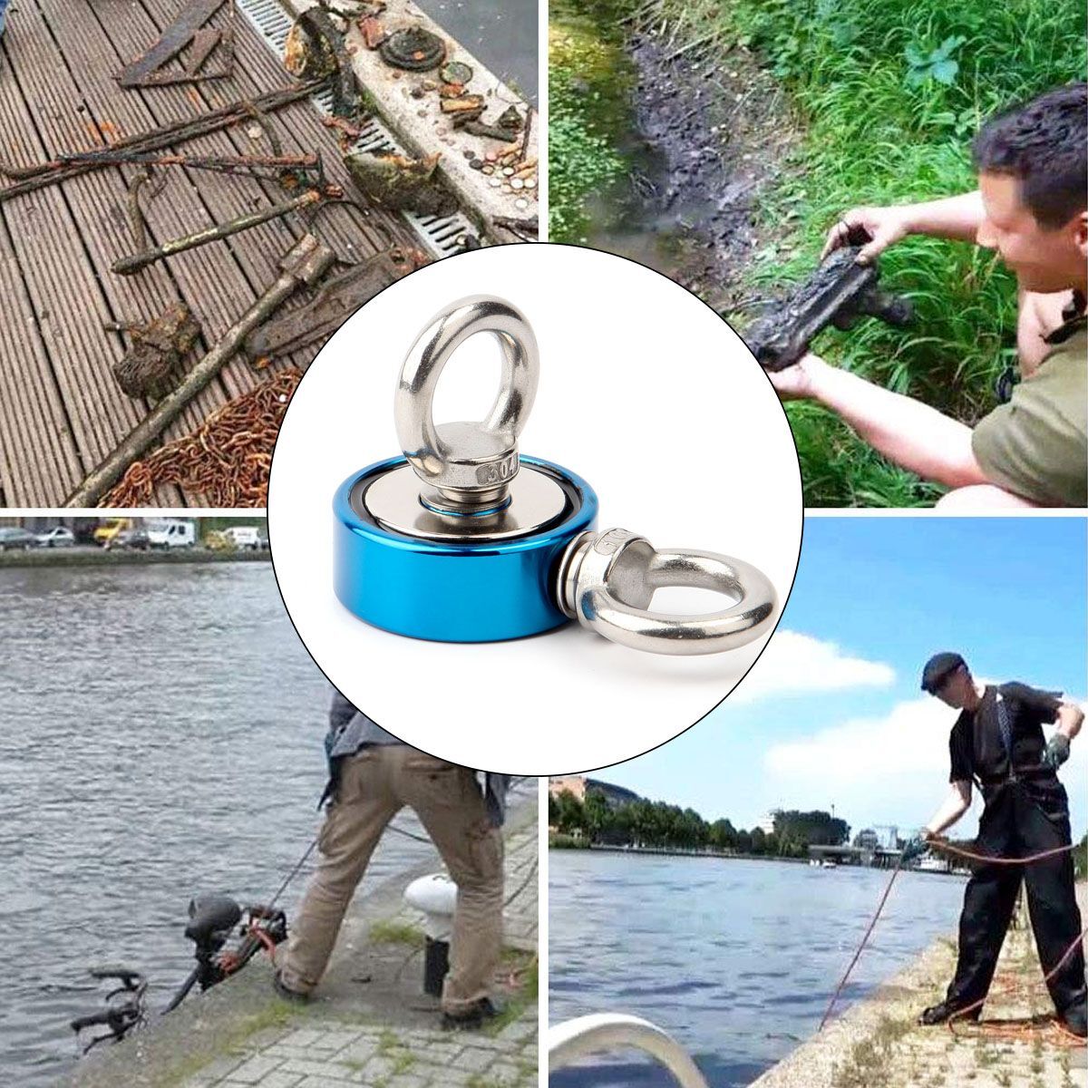 Neodymium Fishing Magnets Magnet Fishing Kit With 500lbs Pull Force ...