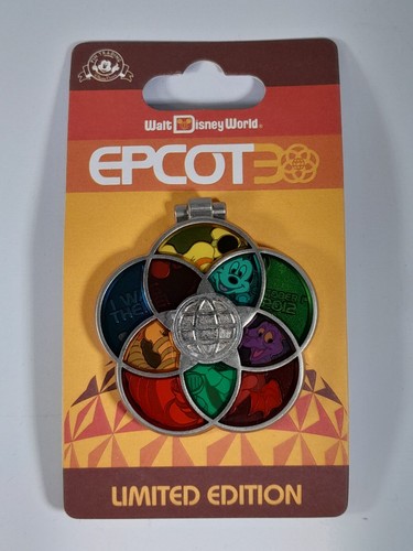 Disney Epcot 30th Anniversary I Was There Mickey & Figment Stained Glass LE Pin