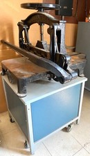 Antique Vintage Challenge Industrial Guillotine Paper Cutter with Cart Stand