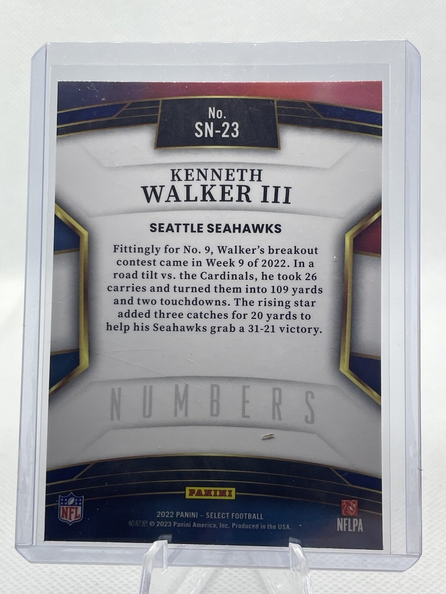 2022 Select Football Kenneth Walker III RC Select Numbers No. SN