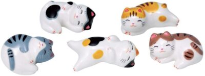 Aus Japan Lucky Cat Maneki Neko Essstäbchen Rest 5er Set
