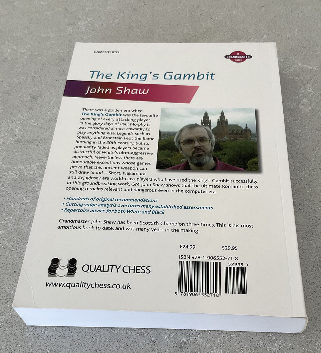 The King's Gambit (hardcover) by John Shaw - online chess shop