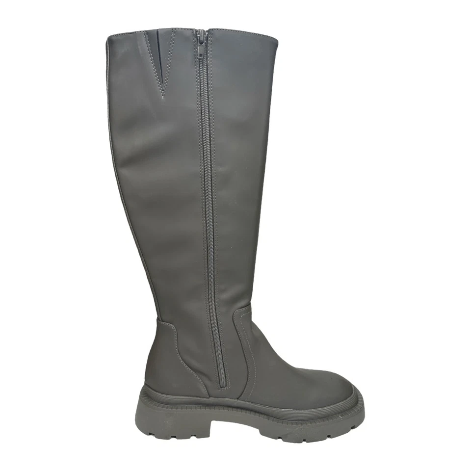 Botas Bar III Twyla Suela Hasta la Rodilla Talla 9.5M Oliva Resistente al Agua Cremallera Lateral Foto 4 de 4