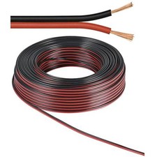 Oem Cavo Audio per diffusori acustici Nero/rosso 0,75 mm² rotolo 50 mt
