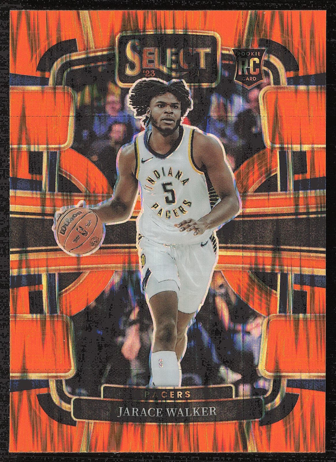 2023-24 Panini Select #86 Jarace Walker Orange Flash Prizms RC