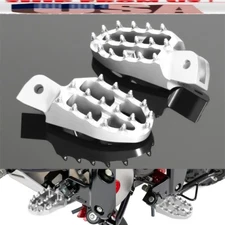 US Silver Spiked Footrest Off-Road Foot Pegs For HONDA MONKEY 125 GROM MSX 125