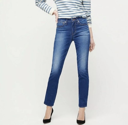 J CREW Distressed Vintage Straight Mid 
