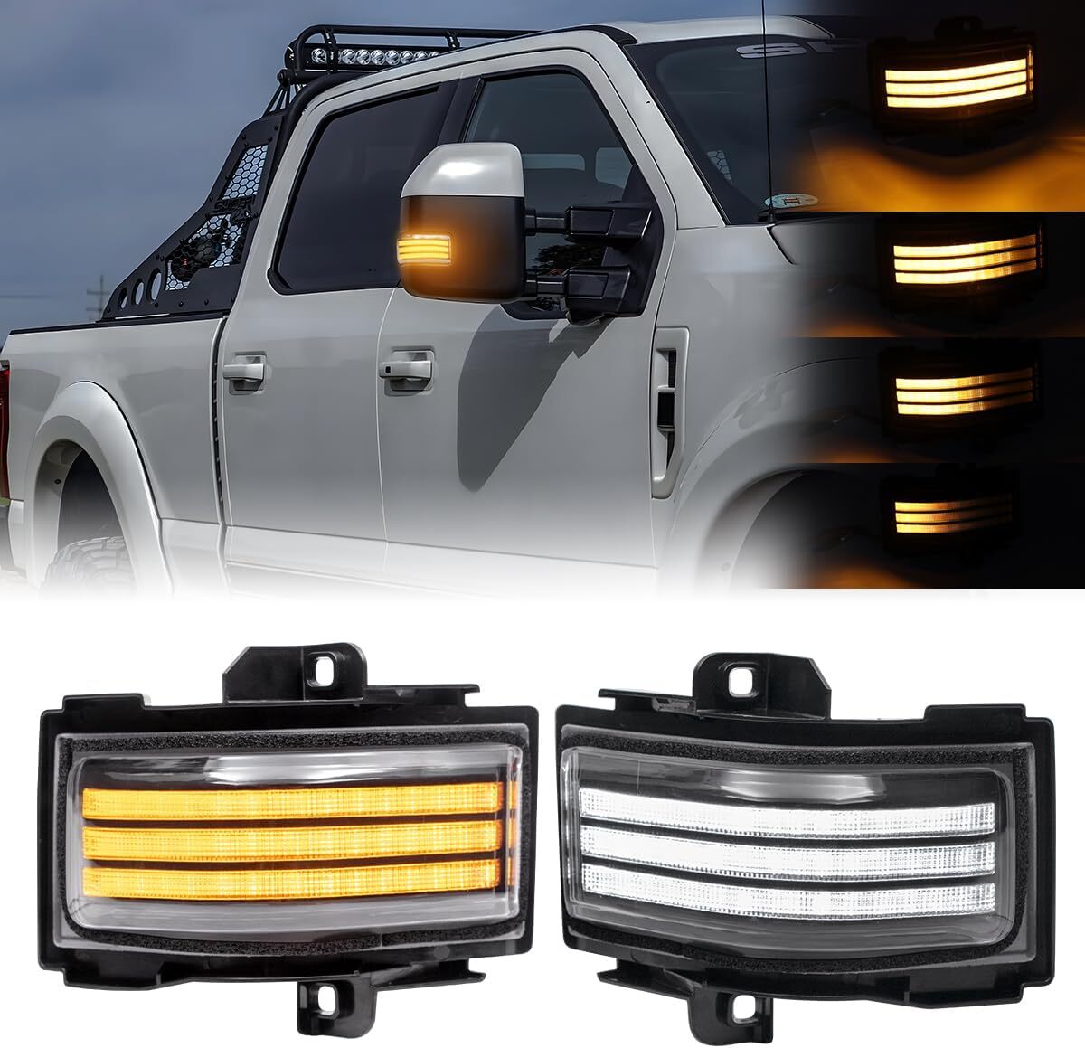 Switchback LED Side Mirror Light for 17-23 Ford Super Duty F250