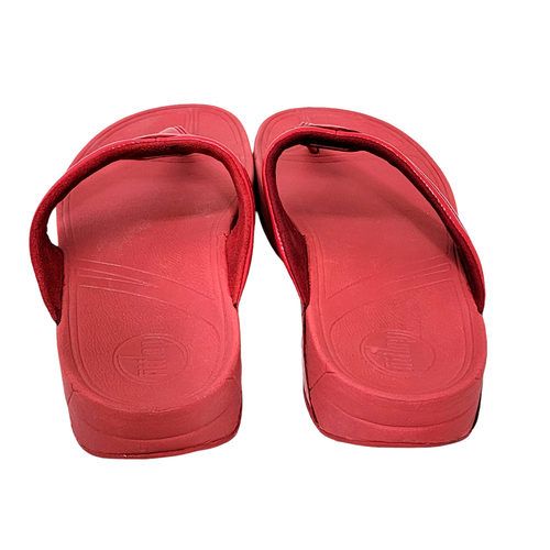 Fitflop Walkstar Size 11 Wide Fit Red Patent Wobble Board Flip Flops UK 9 EU 43 | eBay
