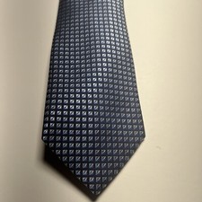 Michael Kors Neck Tie Navy Blue Dobson Geo Silk Blend MSRP 69.50 NWT