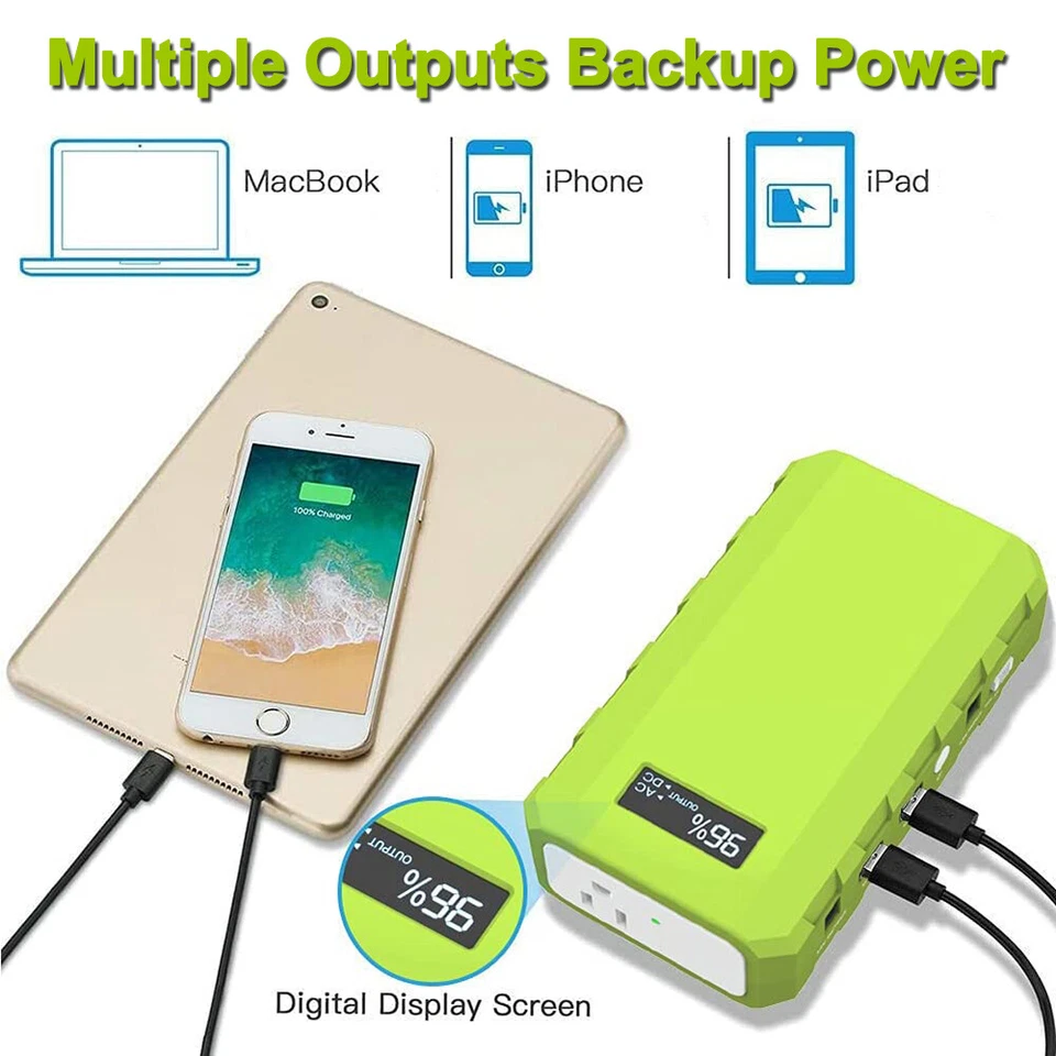 Portable Power Bank 88.8Wh AC Outlet 65W Power Station Battery USB Fast Charger - Image 2 of 4