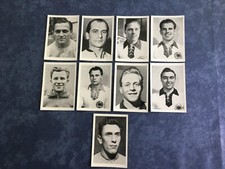 Fußballsammelbilder (9 Stück) aus den 1950er Jahren-neuwertig
