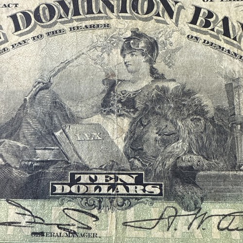 Canada Dominion Bank $10 Toronto Rare Banknote Jan 2 1925 - Picture 13 of 13