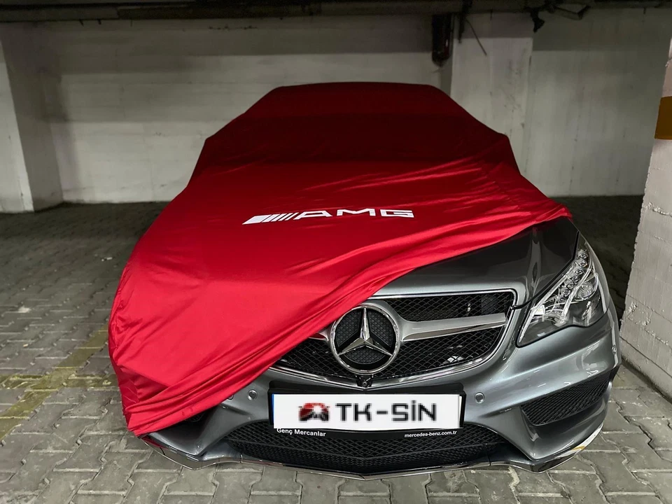 MERCEDES BENZ C S204 T SW Custom Fit İndoor Car Cover W/logo Red Black Gray Blue Foto 2 de 4