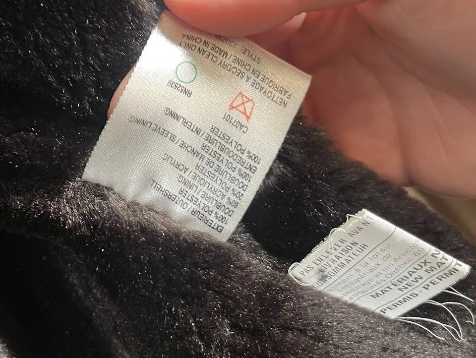 ABRIGO DISEÑO UD UTEX CON CAPUCHA DE PIEL Botones Talla Grande Foto 4 de 4