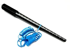 Ring Mandrel Size Stick & Finger Size Measuring Gauge 1-15 Plastic Jewelry Set