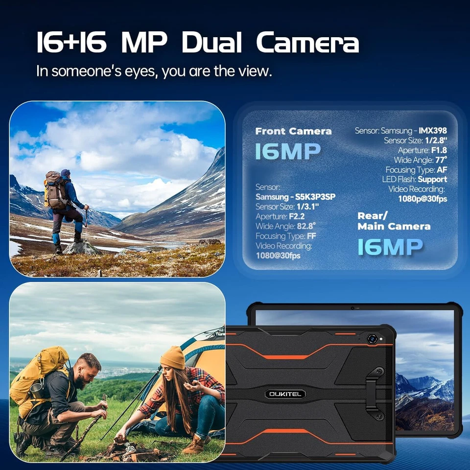 OUKITEL RT9 Outdoor Tablet 24GB+256GB Android Octa Core Wasserdicht Tablet GPS - Bild 2 von 4